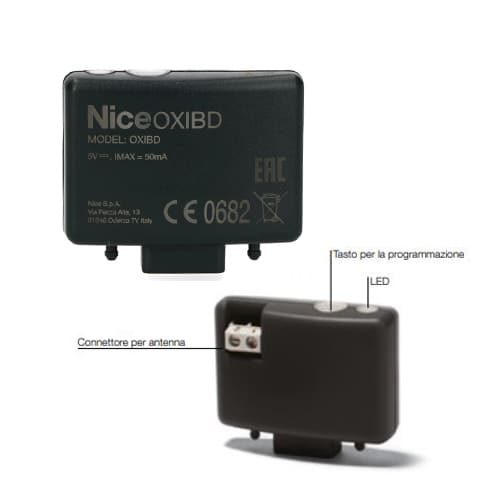 Receptor Bidireccional 433.92 Mhz. Nice Oxibd (Sustituye al Oxi, 4 canales)  - Puertas automáticas Suitdoors